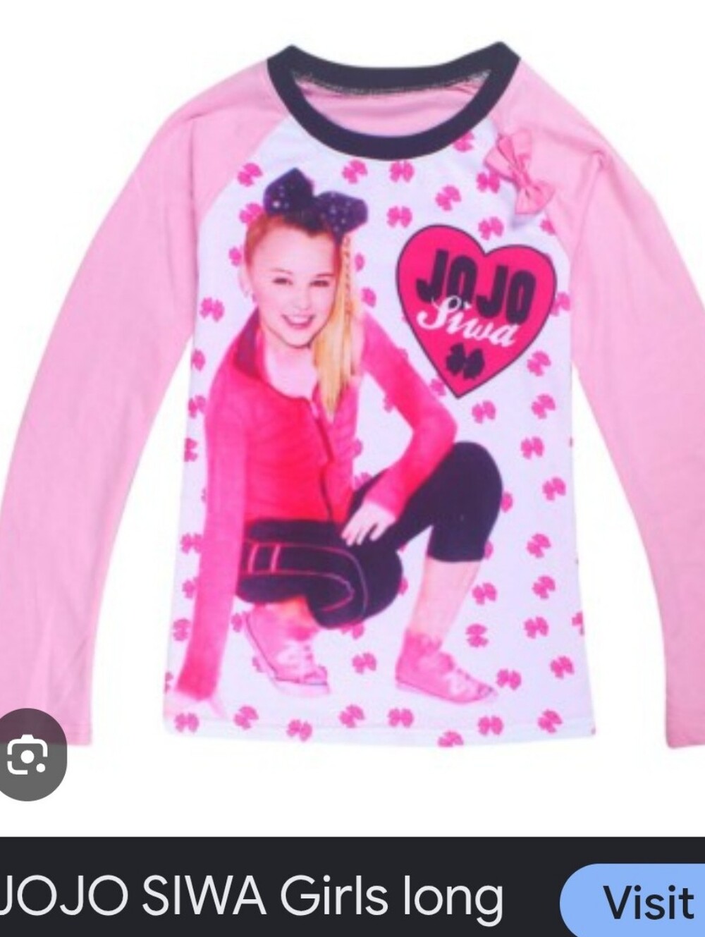 Girls PJ set size 7/8 pink with hearts bows
